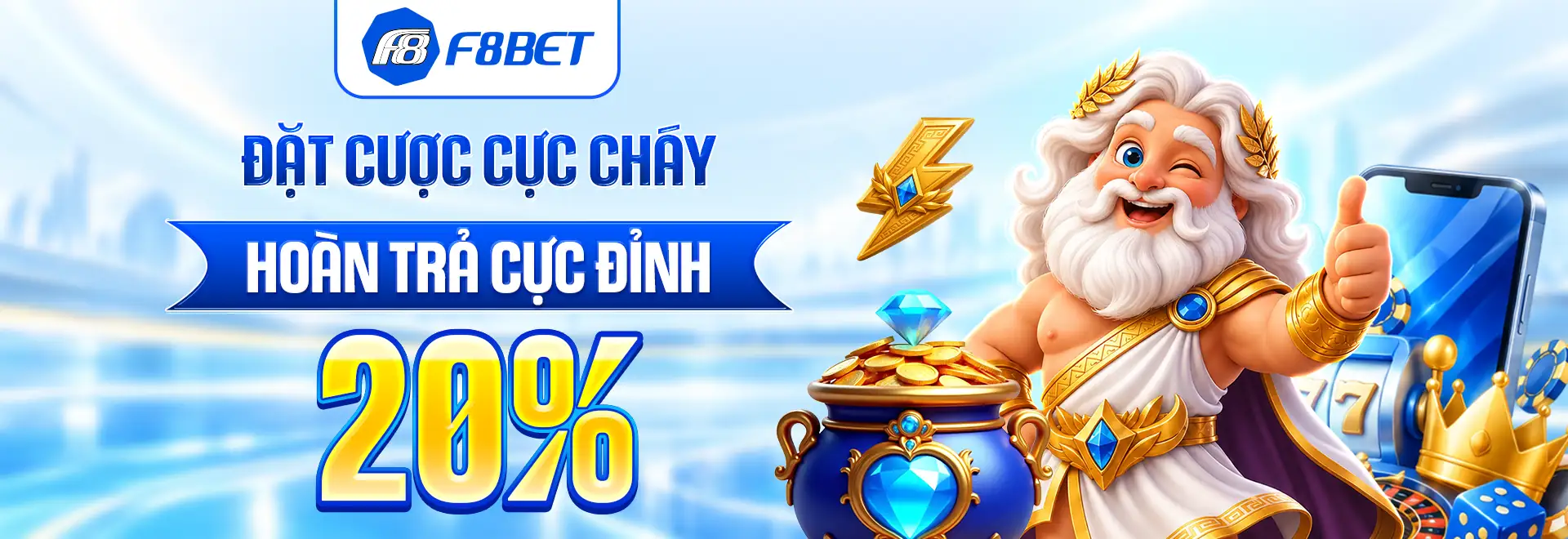banner f8bet đặt cược cực cháy hoàn trả 20%